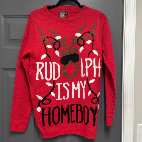 Jake Austin ugly Christmas sweater Rudolph is my Homeboy” size small - Picture 5 of 7